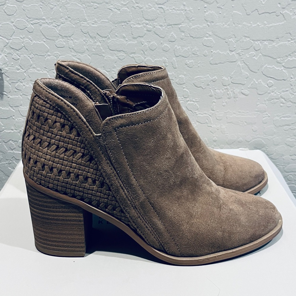 Madden Girl Tan Suede Ankle Boots
